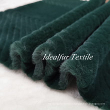 Blackish Green Imitation Faux Fake Fur Rabbit Fur Fabric